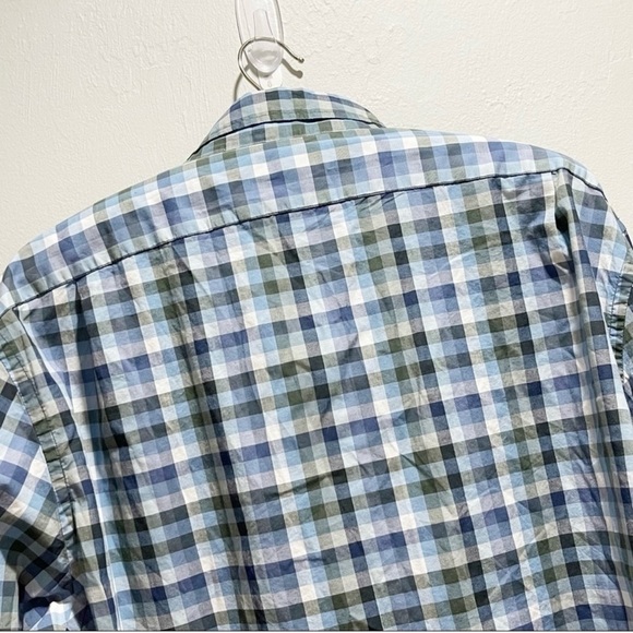 J CREW MERCANTILE Men’s Flex Washed Shirt In Blue Plaid Long Sleeve Size XXL - Picture 4 of 7